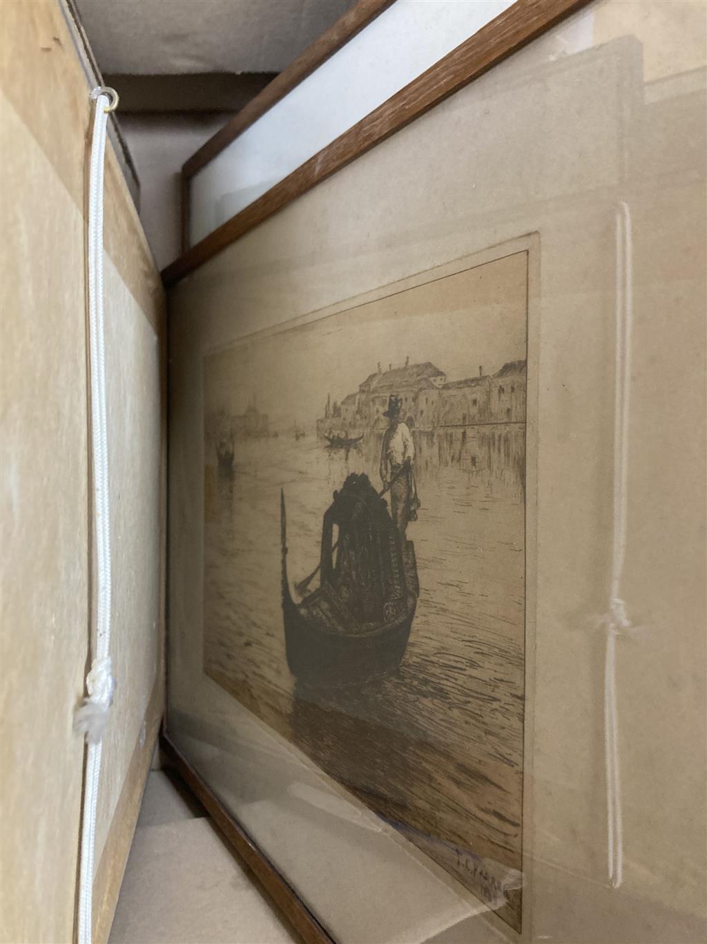 A large collection of mixed prints and etchings etc